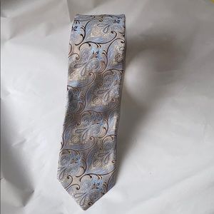 IKE BEHAR Men Grey Purple Silk Tie